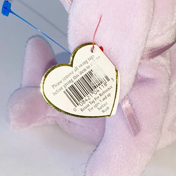 Vintage 1997 Ty Beanie Baby FLOPPITY Purple Rabbit w/ Tag - Rare Plush #4118 - Picture 5 of 5